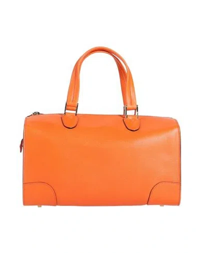 Valextra Woman Handbag Orange Size - Leather