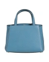 Valextra Woman Handbag Pastel Blue Size - Calfskin