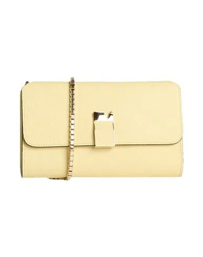 Valextra Woman Handbag Pastel Yellow Size - Calfskin
