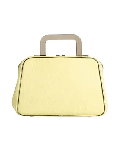 Valextra Woman Handbag Pastel Yellow Size - Calfskin