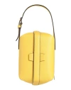 Valextra Woman Handbag Pastel Yellow Size - Calfskin