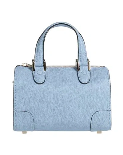 Valextra Woman Handbag Sky Blue Size - Calfskin In Blue