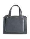 Valextra Woman Handbag Steel Grey Size - Calfskin