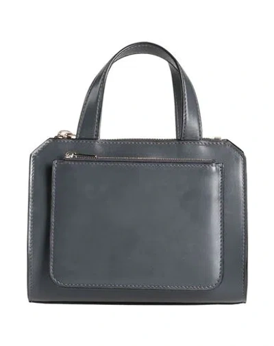 Valextra Woman Handbag Steel Grey Size - Calfskin In Blue