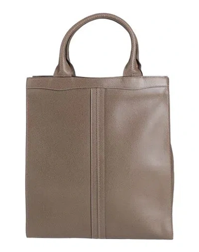 Valextra Woman Handbag Taupe Size - Leather In Gray
