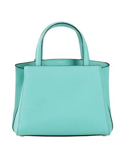 Valextra Woman Handbag Turquoise Size - Calfskin In Blue