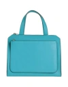 Valextra Woman Handbag Turquoise Size - Calfskin In Blue