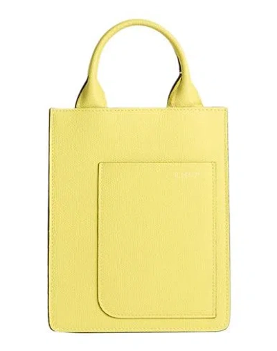 Valextra Woman Handbag Yellow Size - Calfskin