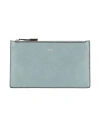 Valextra Woman Pouch Light Blue Size - Calfskin