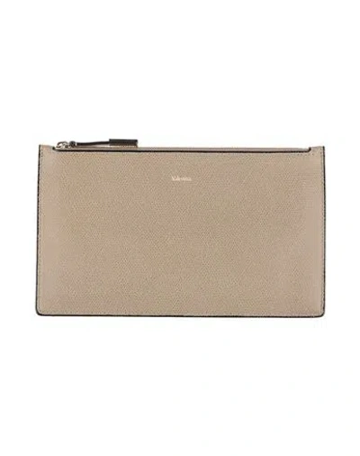 Valextra Woman Pouch Light Brown Size - Calfskin In Sand