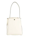 Valextra Woman Shoulder Bag Ivory Size - Calfskin