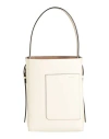 Valextra Woman Shoulder Bag Ivory Size - Calfskin