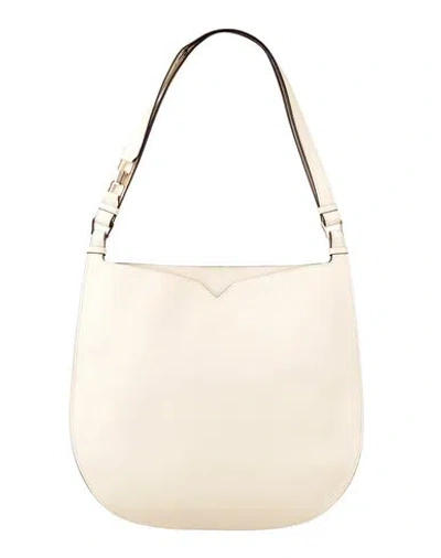 Valextra Woman Shoulder Bag Ivory Size - Calfskin In White
