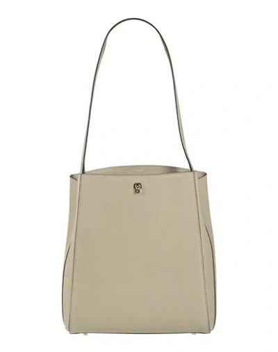 Valextra Woman Shoulder Bag Khaki Size - Calfskin In Beige