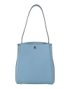 Valextra Woman Shoulder Bag Light Blue Size - Calfskin