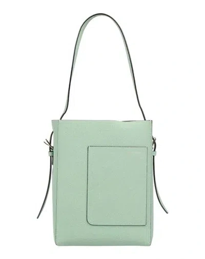 Valextra Woman Shoulder Bag Light Green Size - Calfskin In Green