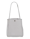 Valextra Woman Shoulder Bag Light Grey Size - Calfskin