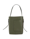 Valextra Woman Shoulder Bag Military Green Size - Calfskin