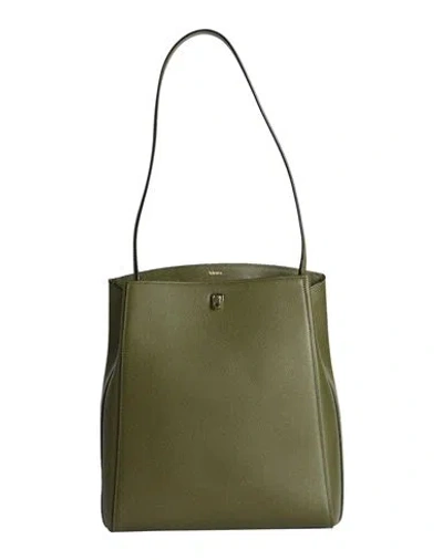 Valextra Woman Shoulder Bag Military Green Size - Calfskin
