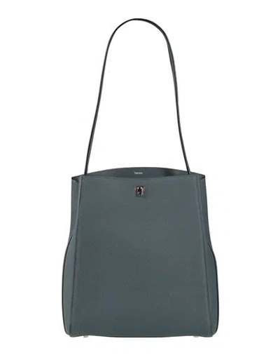 Valextra Woman Shoulder Bag Navy Size - Calfskin