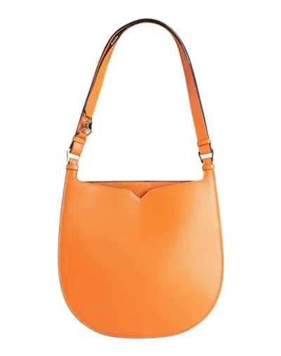 Valextra Woman Shoulder Bag Orange Size - Calfskin