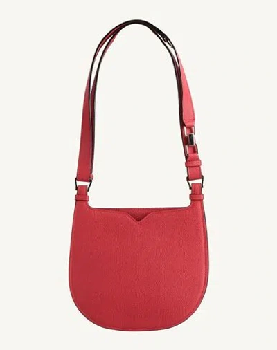 Valextra Woman Shoulder Bag Red Size - Calfskin