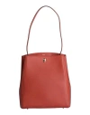 Valextra Woman Shoulder Bag Rust Size - Calfskin In Red