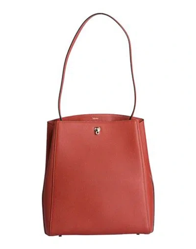 Valextra Woman Shoulder Bag Rust Size - Calfskin In Red