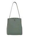 Valextra Woman Shoulder Bag Sage Green Size - Calfskin