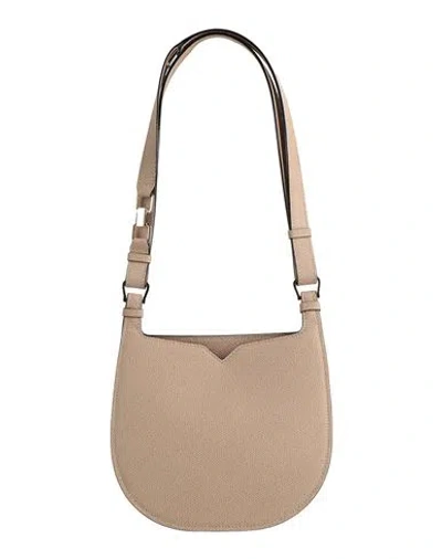 Valextra Woman Shoulder Bag Sand Size - Calfskin In Brown
