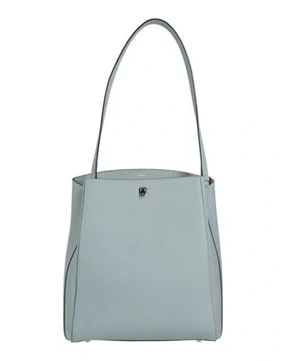 Valextra Woman Shoulder Bag Sky Blue Size - Calfskin