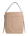 Valextra Woman Shoulder Bag Taupe Size - Calfskin
