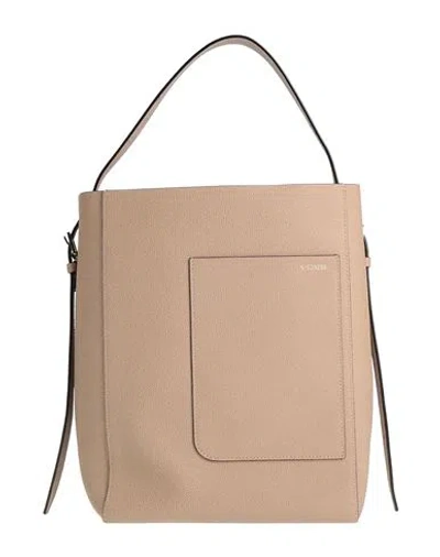 Valextra Woman Shoulder Bag Taupe Size - Calfskin