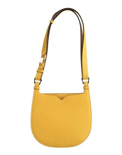 Valextra Woman Shoulder Bag Yellow Size - Calfskin