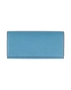 Valextra Woman Wallet Azure Size - Calfskin In Blue