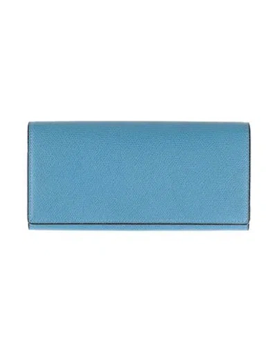 Valextra Woman Wallet Azure Size - Calfskin In Brown