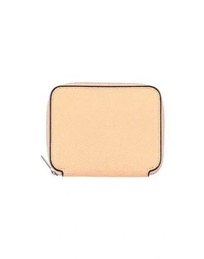 Valextra Woman Wallet Beige Size - Calfskin