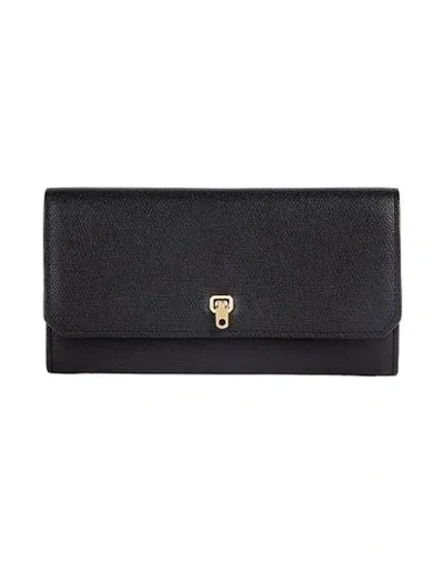 Valextra Woman Wallet Black Size - Calfskin