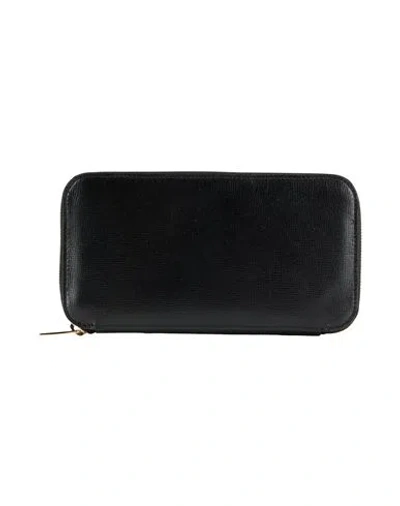 VALEXTRA VALEXTRA WOMAN WALLET BLACK SIZE - LEATHER