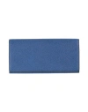 Valextra Woman Wallet Blue Size - Calfskin