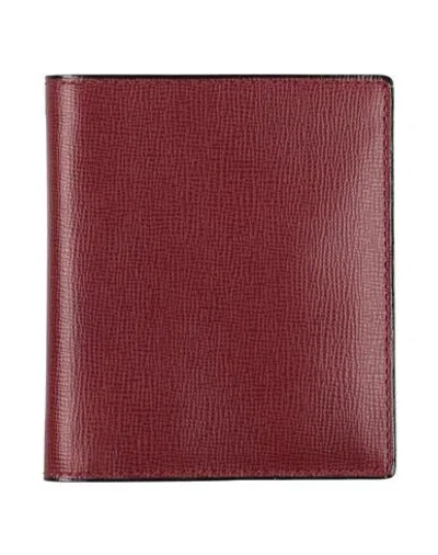 Valextra Woman Wallet Brick Size - Leather In Burgundy