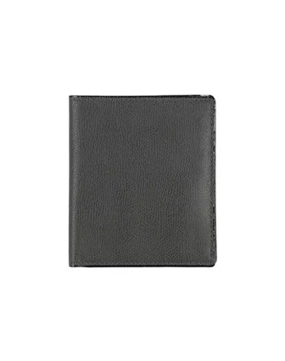Valextra Woman Wallet Charcoal Size - Leather In Black