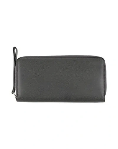 Valextra Woman Wallet Charcoal Size - Leather In Black