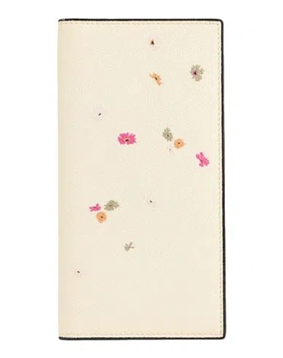 Valextra Woman Wallet Cream Size - Calfskin In Green