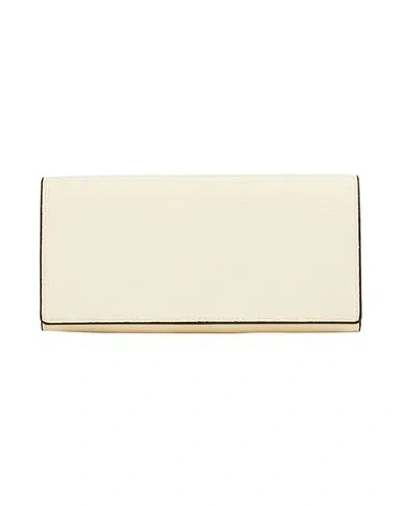 Valextra Woman Wallet Cream Size - Leather