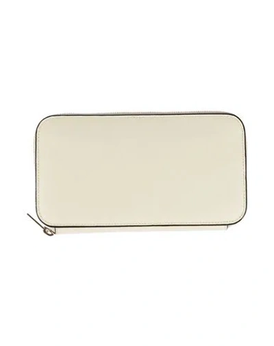 Valextra Woman Wallet Cream Size - Leather