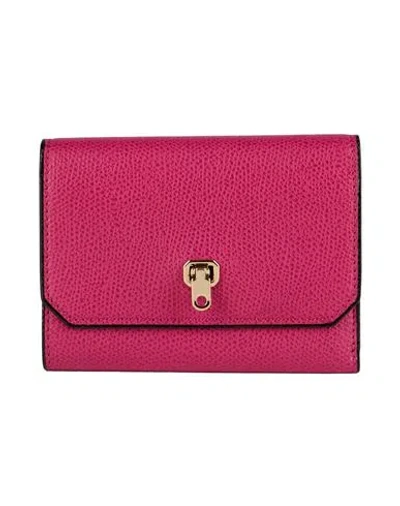 Valextra Woman Wallet Fuchsia Size - Calfskin In Pink