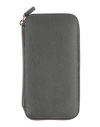 Valextra Woman Wallet Grey Size - Soft Leather