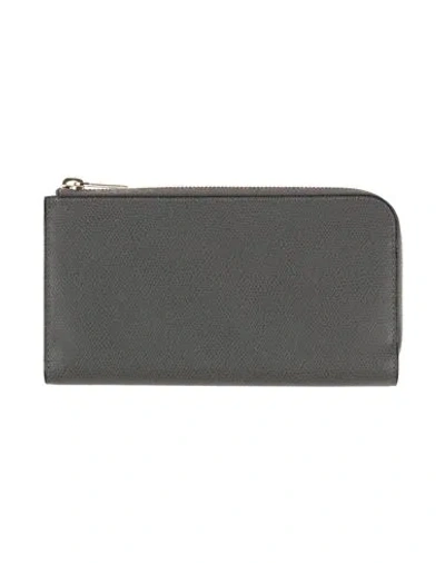 Valextra Woman Wallet Grey Size - Calfskin