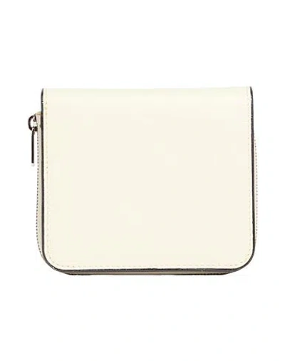 Valextra Woman Wallet Ivory Size - Leather In White